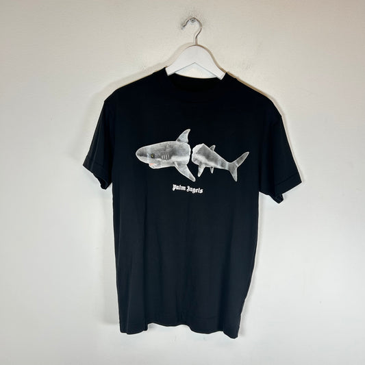 Palm Angels Black Shark T-Shirt Size S