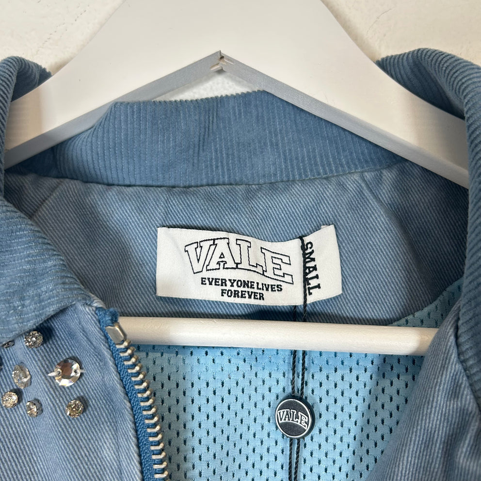Vale Lives Blue Crystal Work Jacket Size S