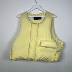 Entire Studios Light Yellow Puffer Vest Size M