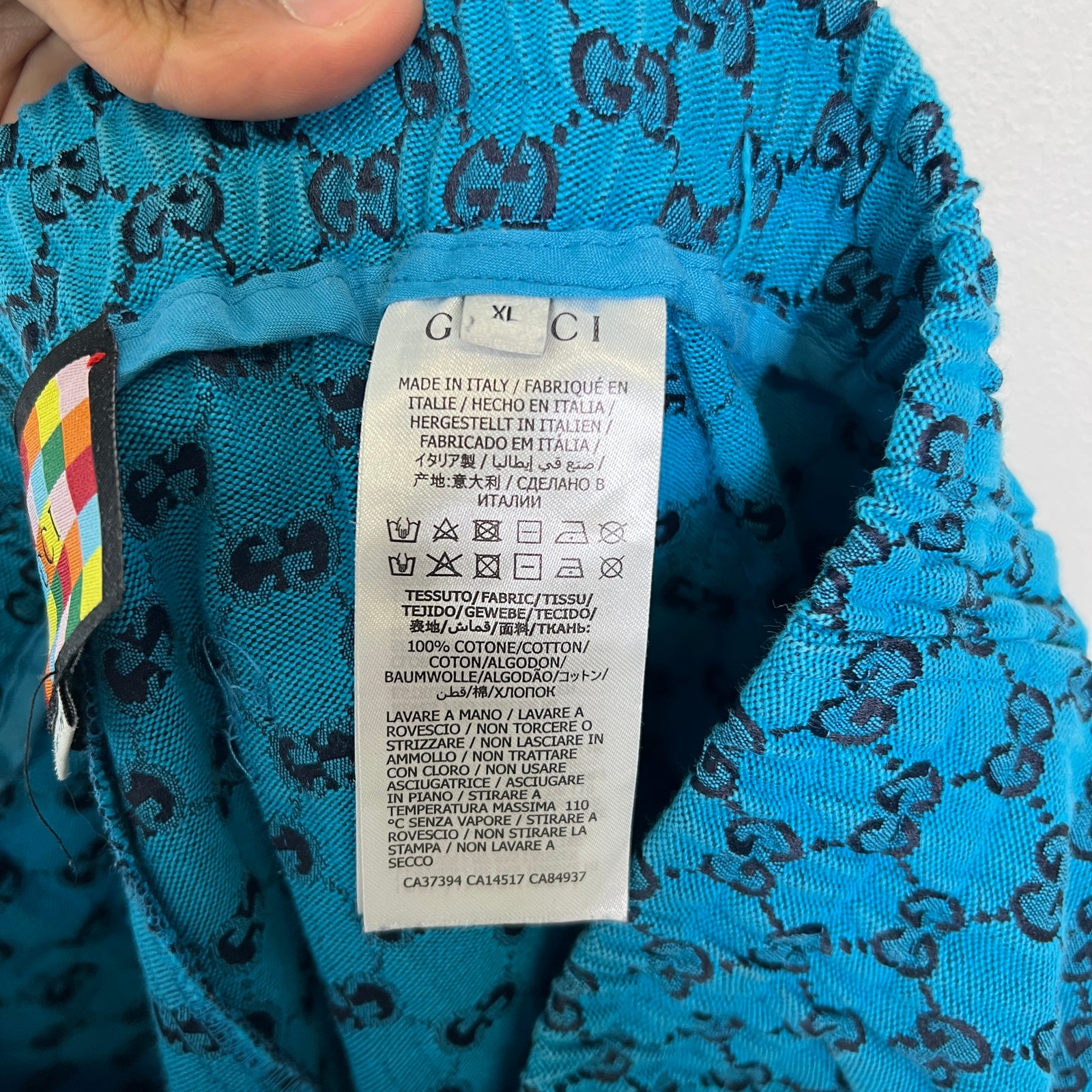 Gucci Blue GG Monogram Canvas Shorts Size 32