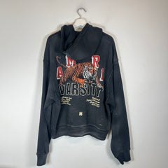 Amiri Vintage Black Tiger Varsity Hoodie Size S