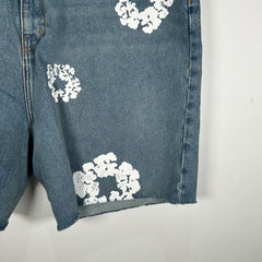 Denim Tears Wreath Logo Denim Shorts Size 38