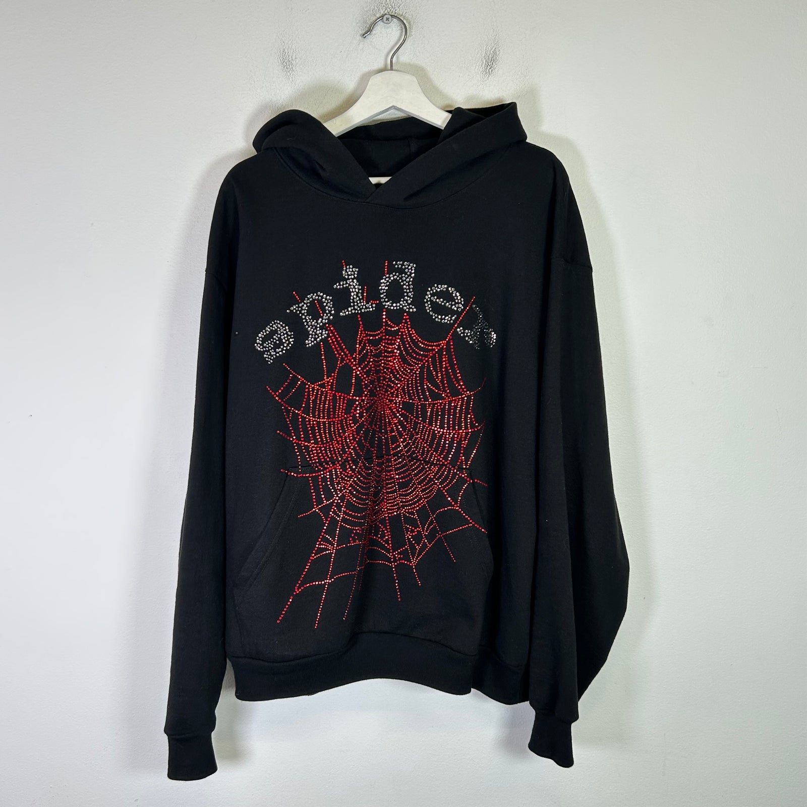 Sp5der OG Rhinestone Web V2 Hoodie