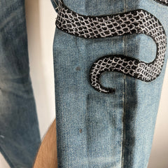 Amiri Snake Applique Lightwash Jeans 34