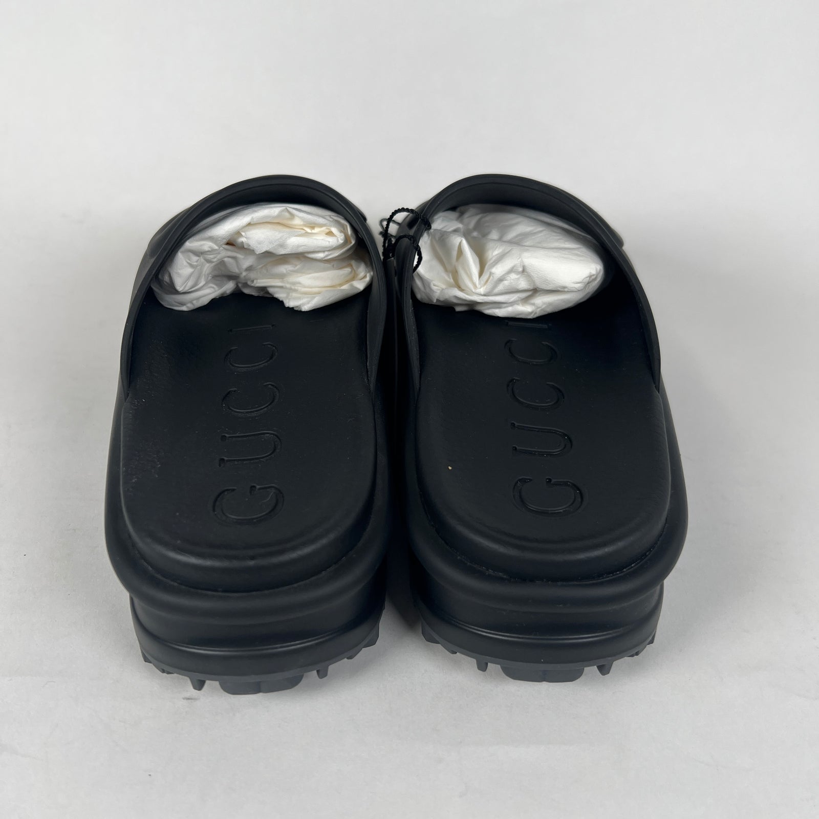 Gucci Interlocking G Slide Sandel Black Size 36