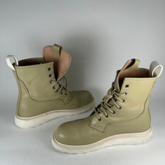 Bottega Veneta Natural Leather Lace Up Boots Size 42