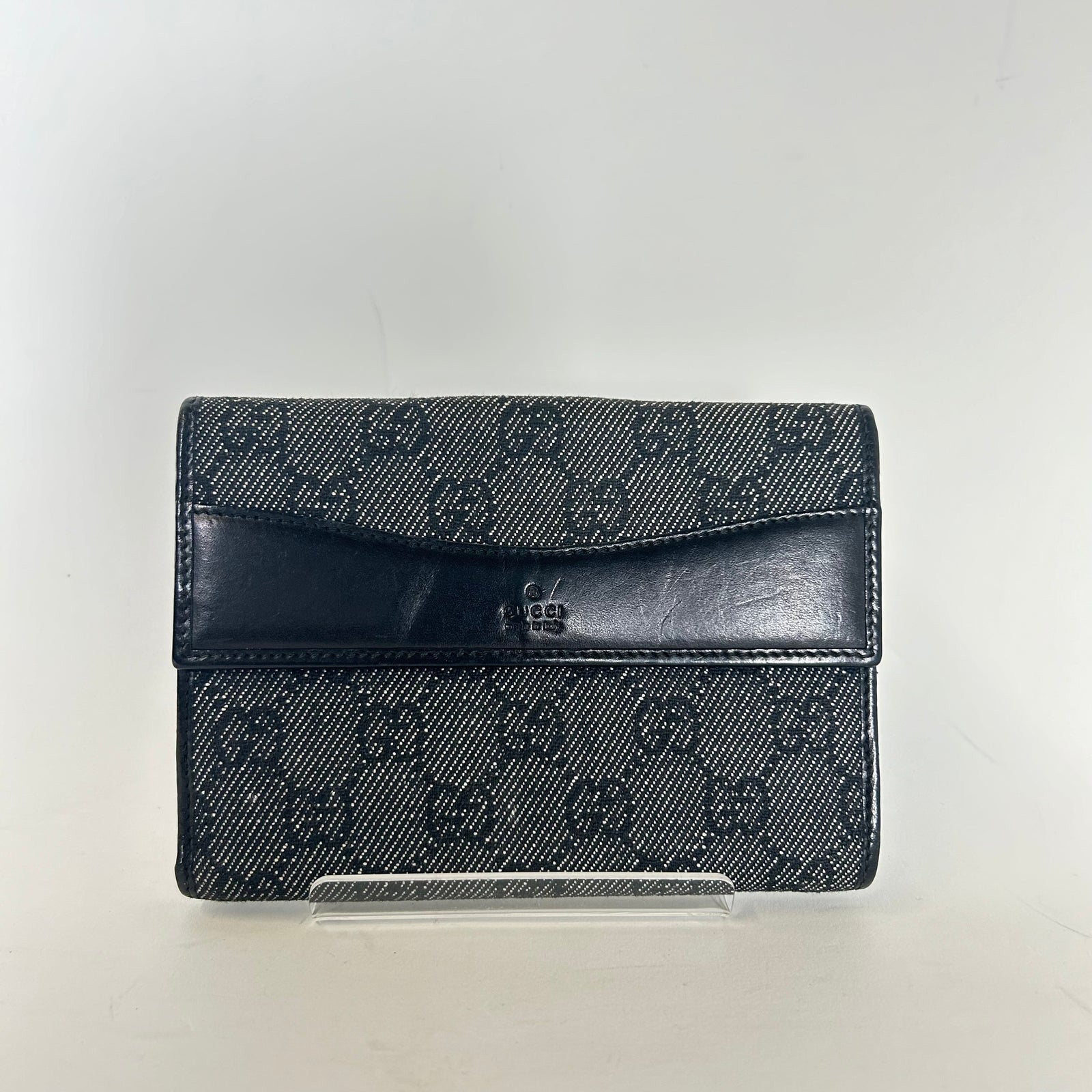 Gucci Grey Canvas Guccisima Wallet