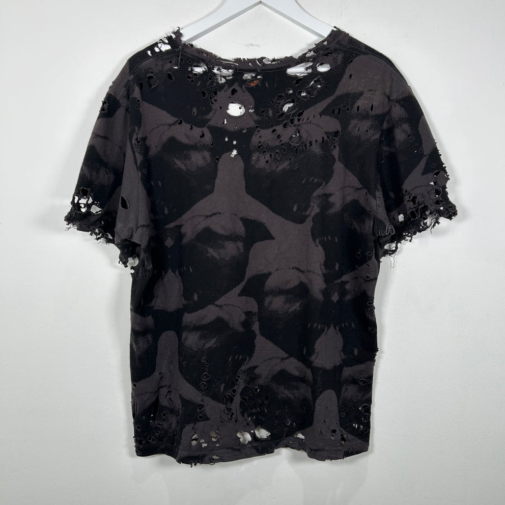 Undercover AW03 Paper Doll Rottweiler Graphic Distressed T-Shirt Size M