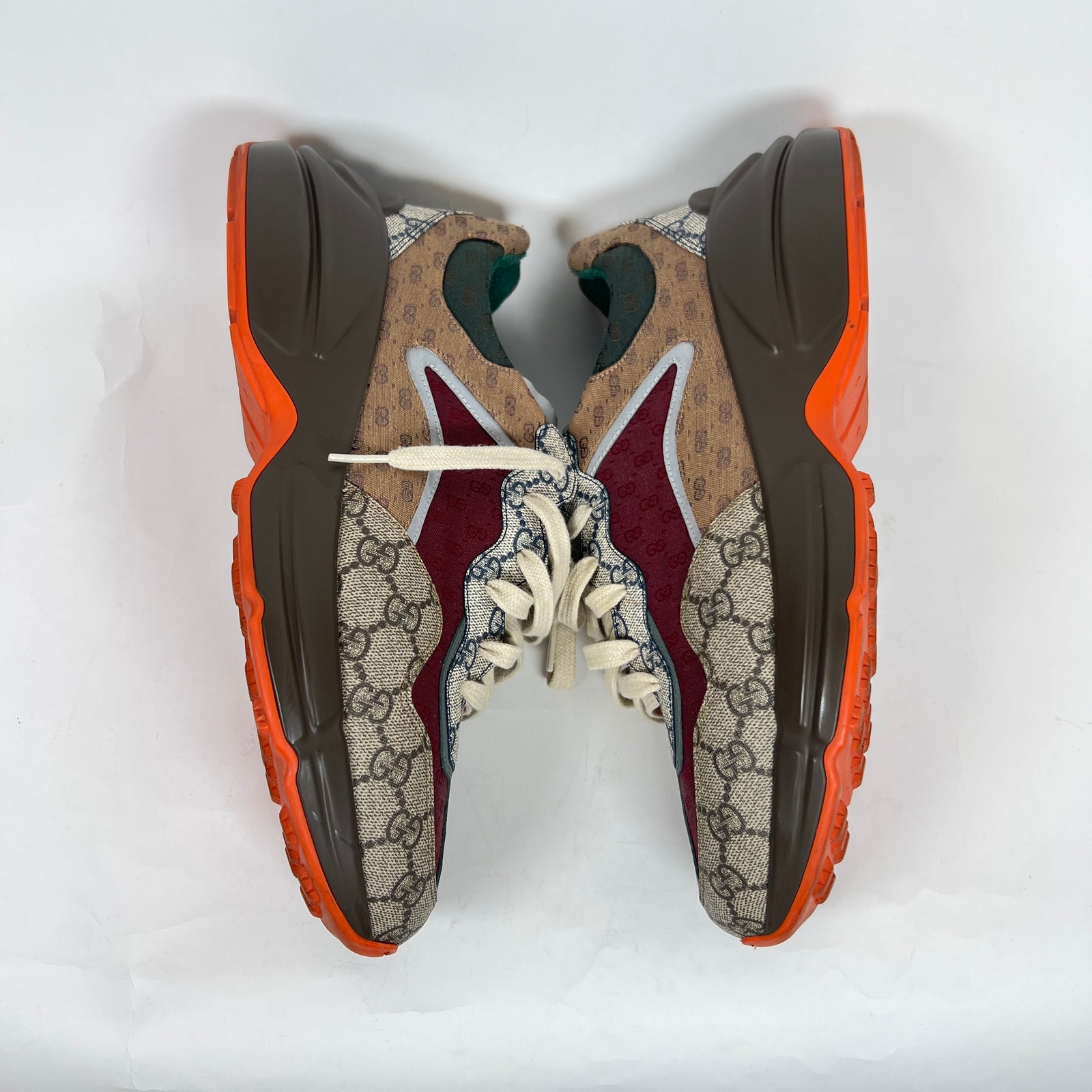 Gucci Burgundy GG Rhyton Sneaker Size GG 10.5