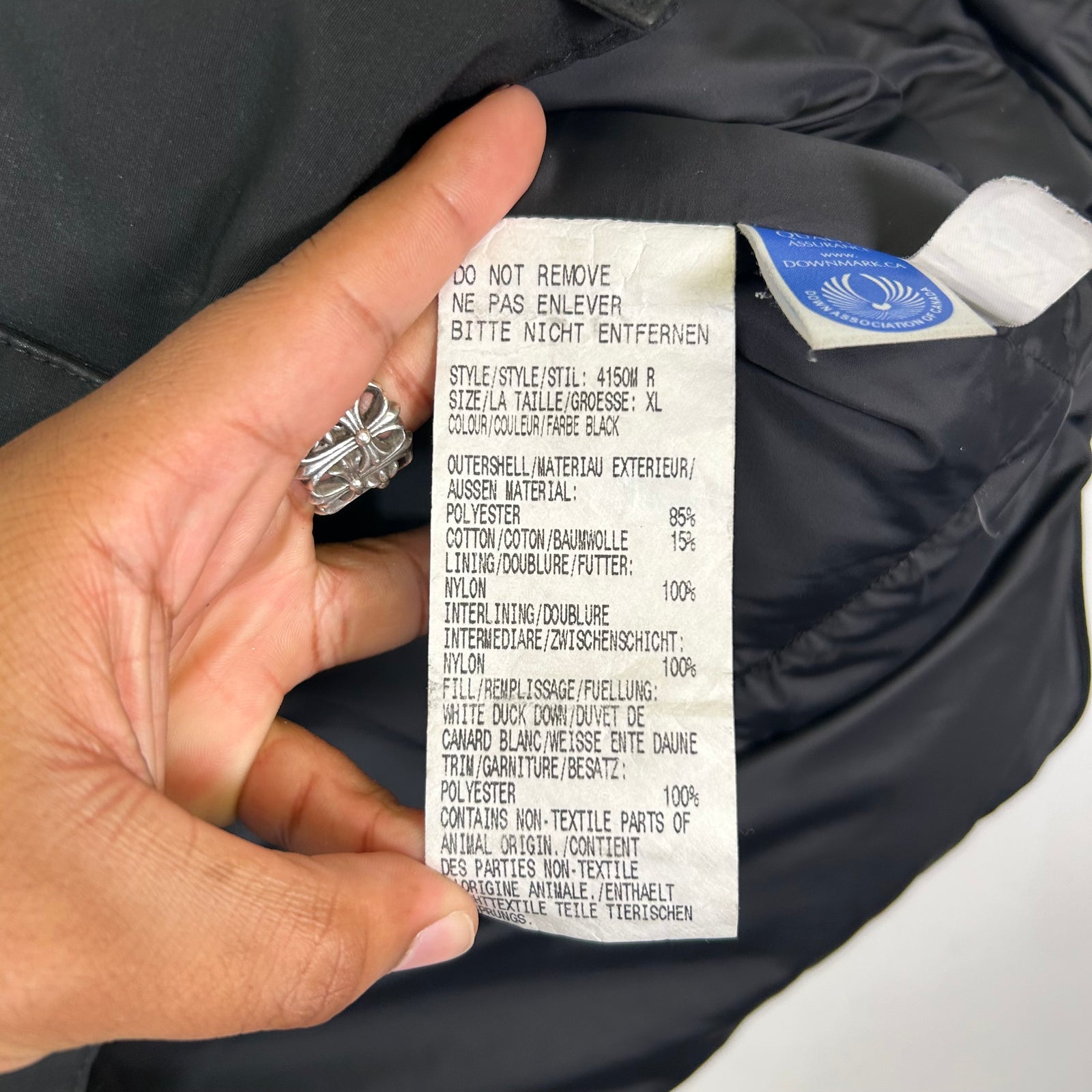 Canada Goose Black Down Puffer Vest Size XL