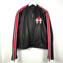 Chrome Hearts Single Riders Cemetery Leather Jacket Size M