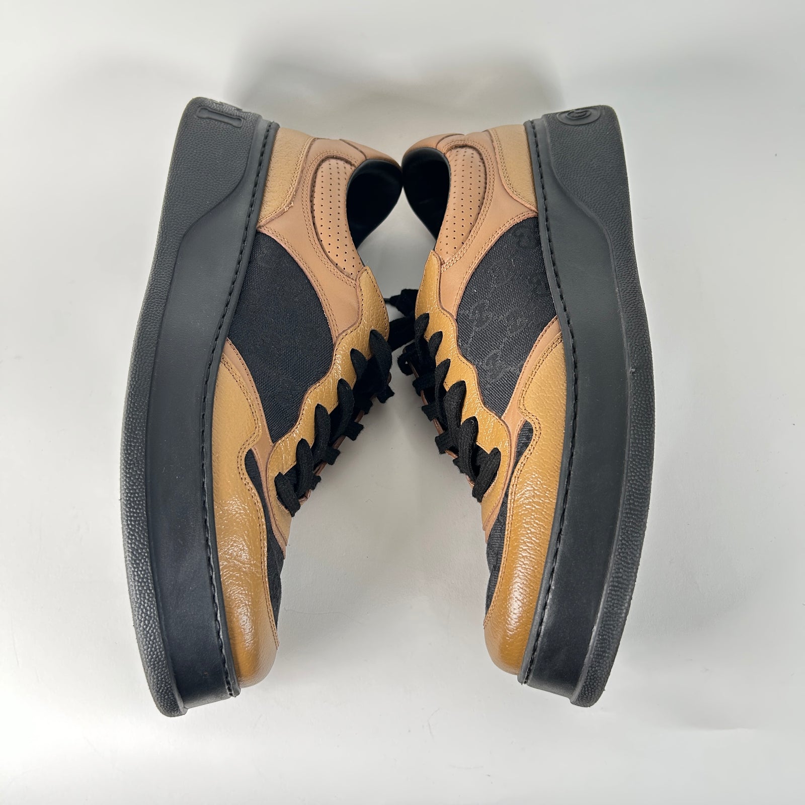Gucci GG Embossed Camel Low Top Size 11