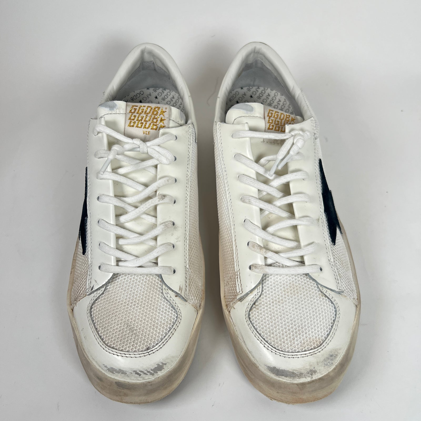 Golden Goose White/Black Stardan Sneaker Size 45