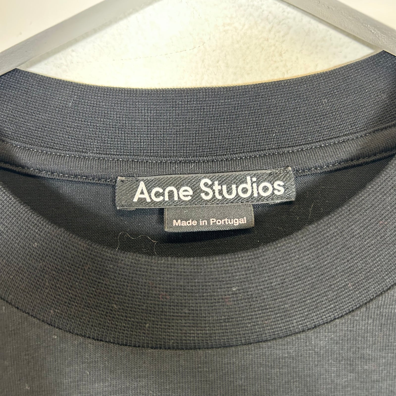 Acne Studios Black Studded Face T-shirt Size L