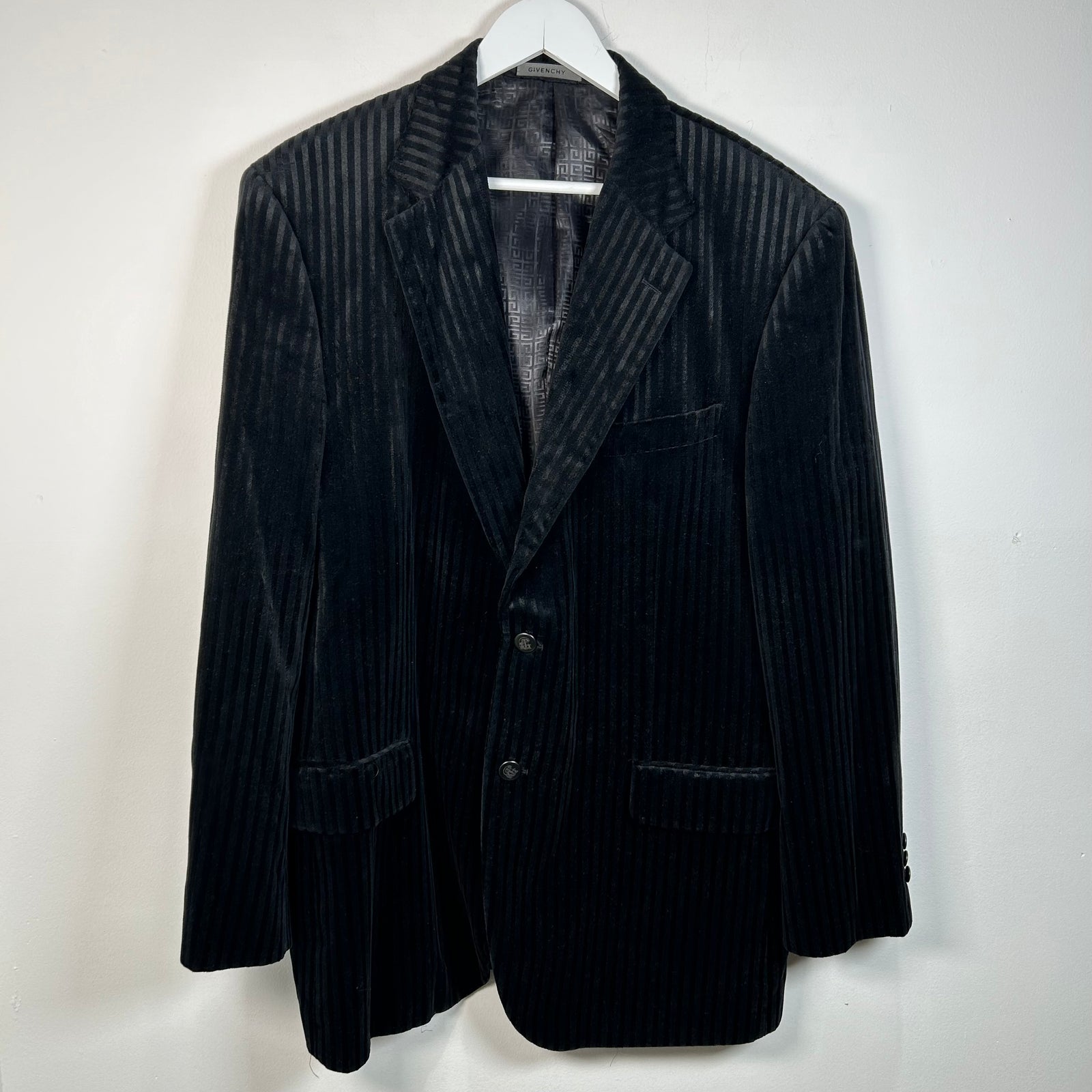 Givenchy Black Striped Blazer Jacket Size L