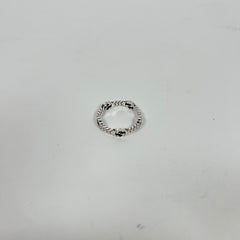 Gucci Sterling Silver Interlocking G Ring Size 10
