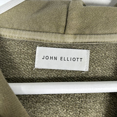 John Elliot Distressed Olive Hoodie Size 3