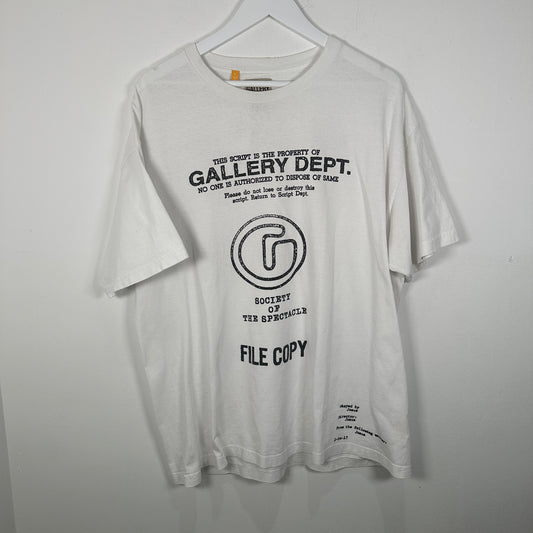 Gallery Dept. Script 'File Copy' Graphic T-Shirt Size L