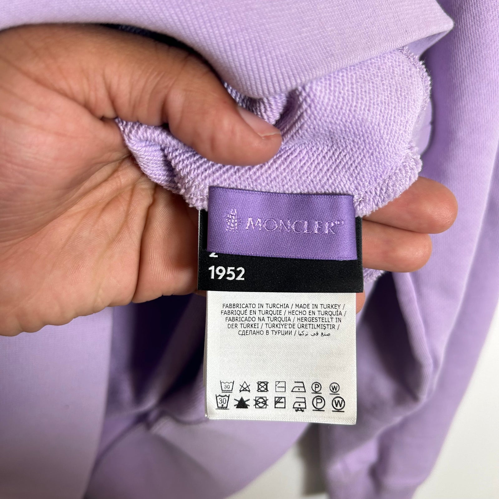 Moncler Lavender Patch Logo Crewneck Size L