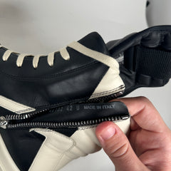 Rick Owens Black/Milk Geobasket Size 42