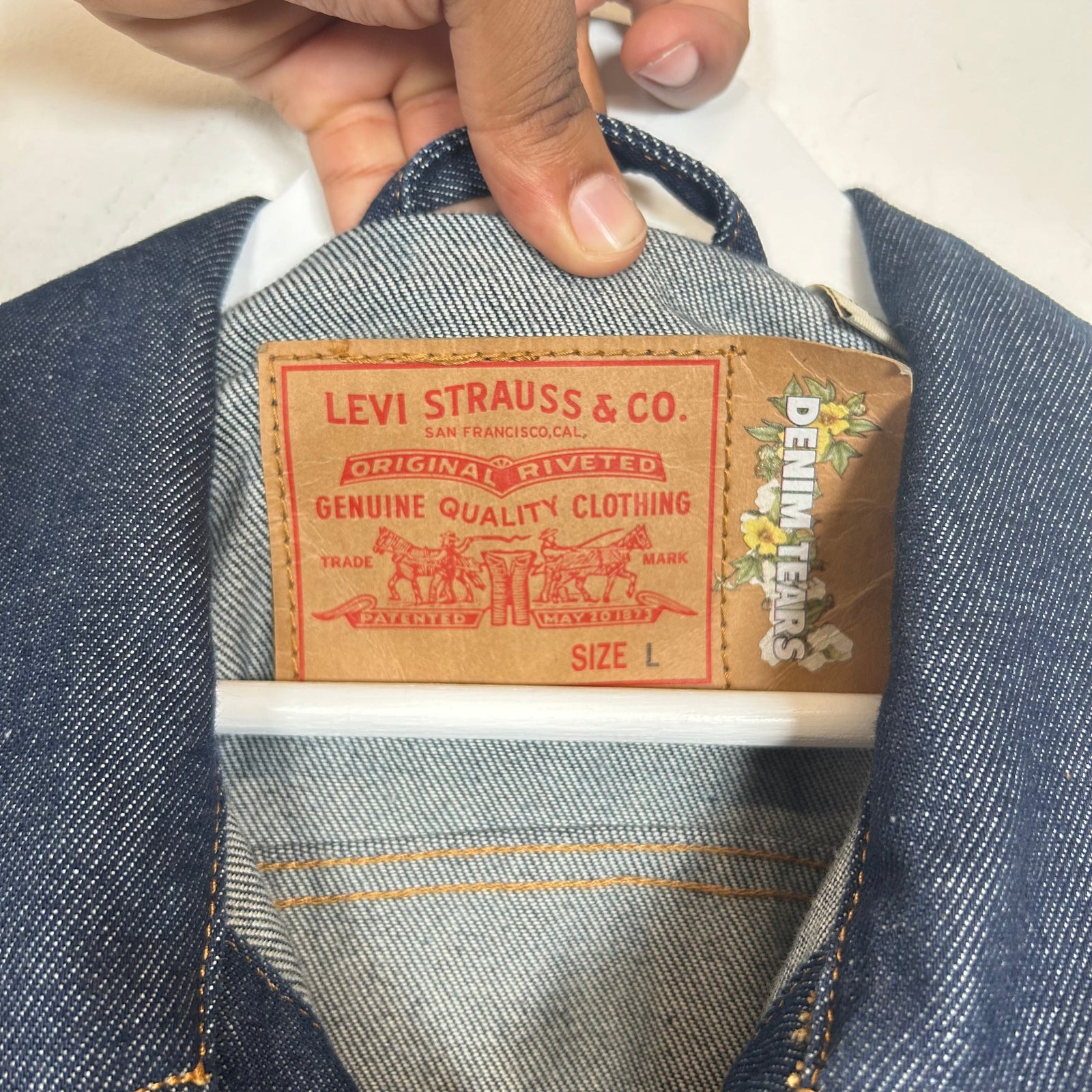 Denim Tears Raw Selvedge Wreath Jacket Size L