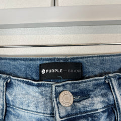 Purple Brand Indigo Bleach Distressed Jeans Size 34