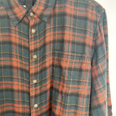Chrome Hearts Brown/Green Floral Cross Patch Flannel Size L