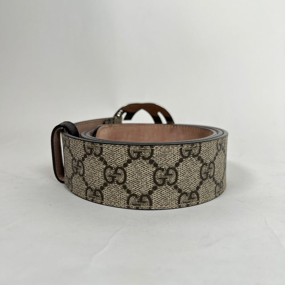Gucci Beige GG Supreme Leather Belt Size 95