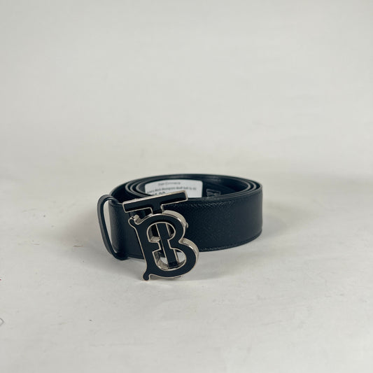 Burberry Black Monogram Motif Belt Sz 95