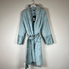 Versace Light Blue Baroque Robe Size S