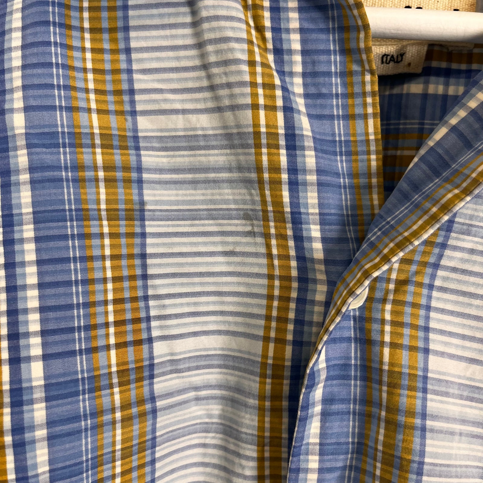 Marni Blue/Yellow Striped Shirt Size S