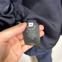 Balenciaga Cropped Blue Parka Jacket Size 46