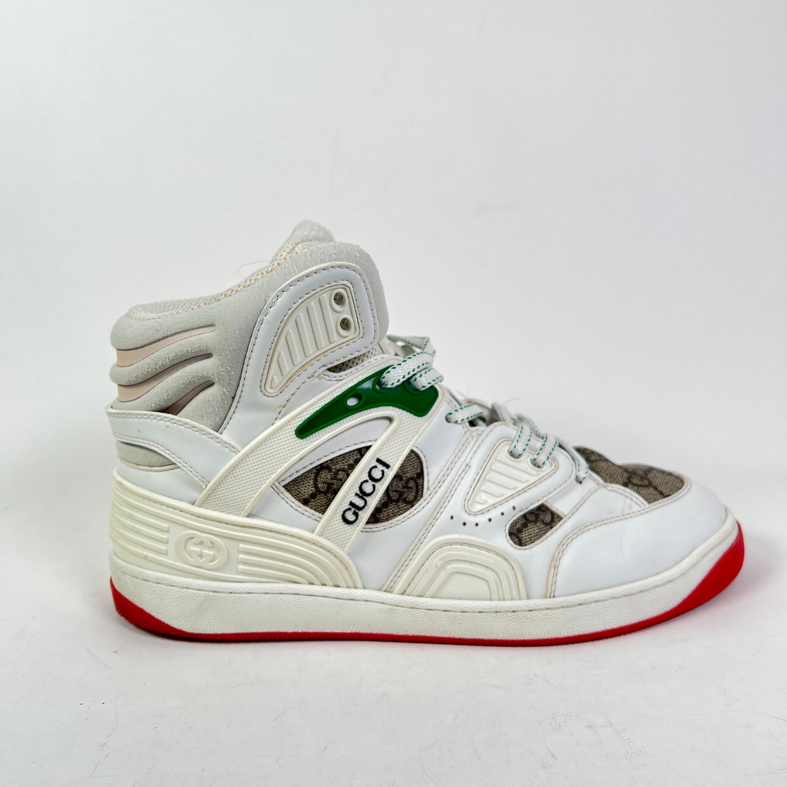 Gucci Monogram Basket High-Top Sneakers
