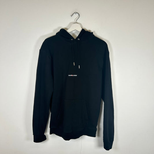 Saint Laurent Black Logo Hoodie Size L