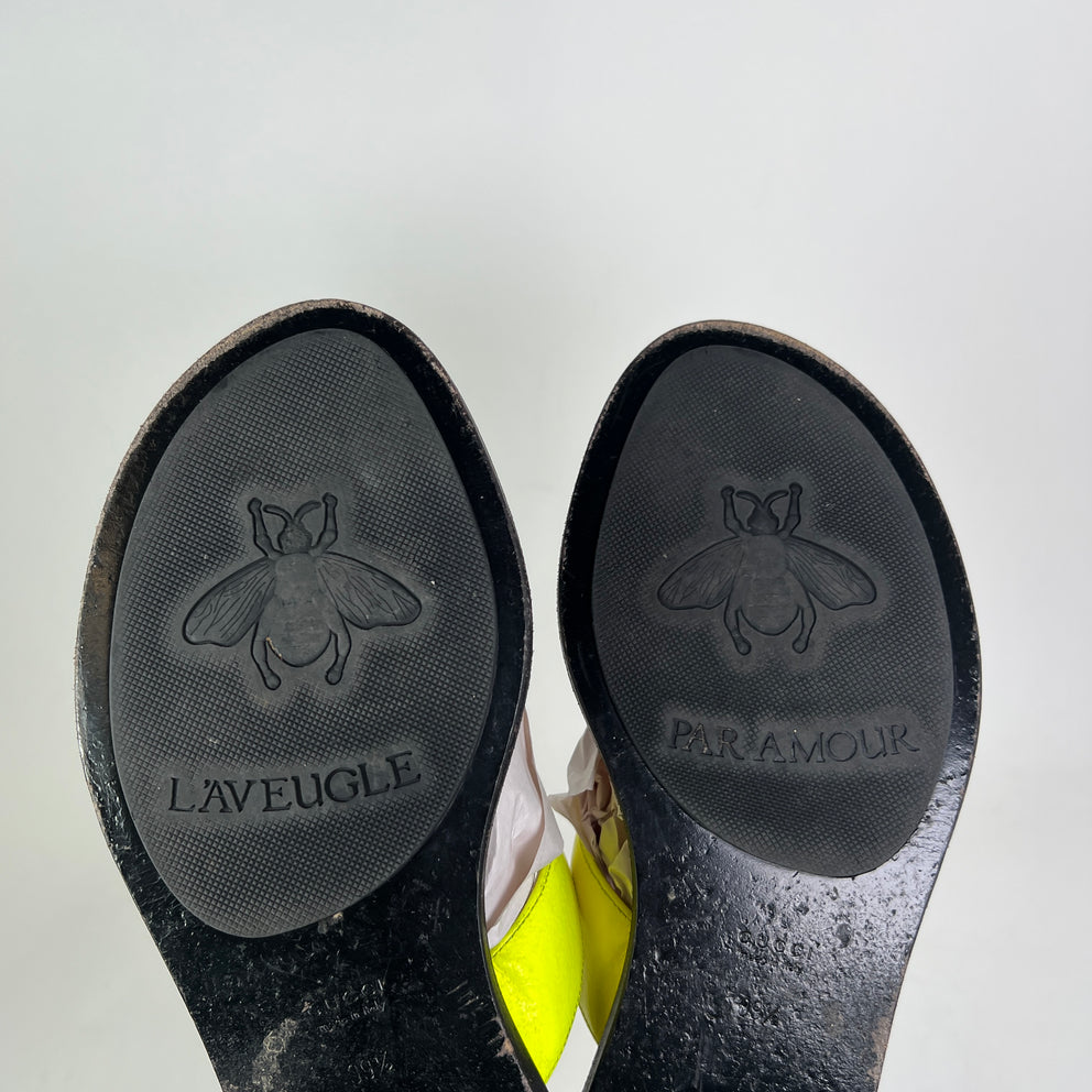 Gucci Calfskin GG Marmont Thong Sandals