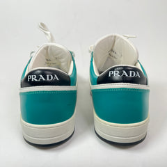 Prada Teal Downtown Leather Sneaker Size 8