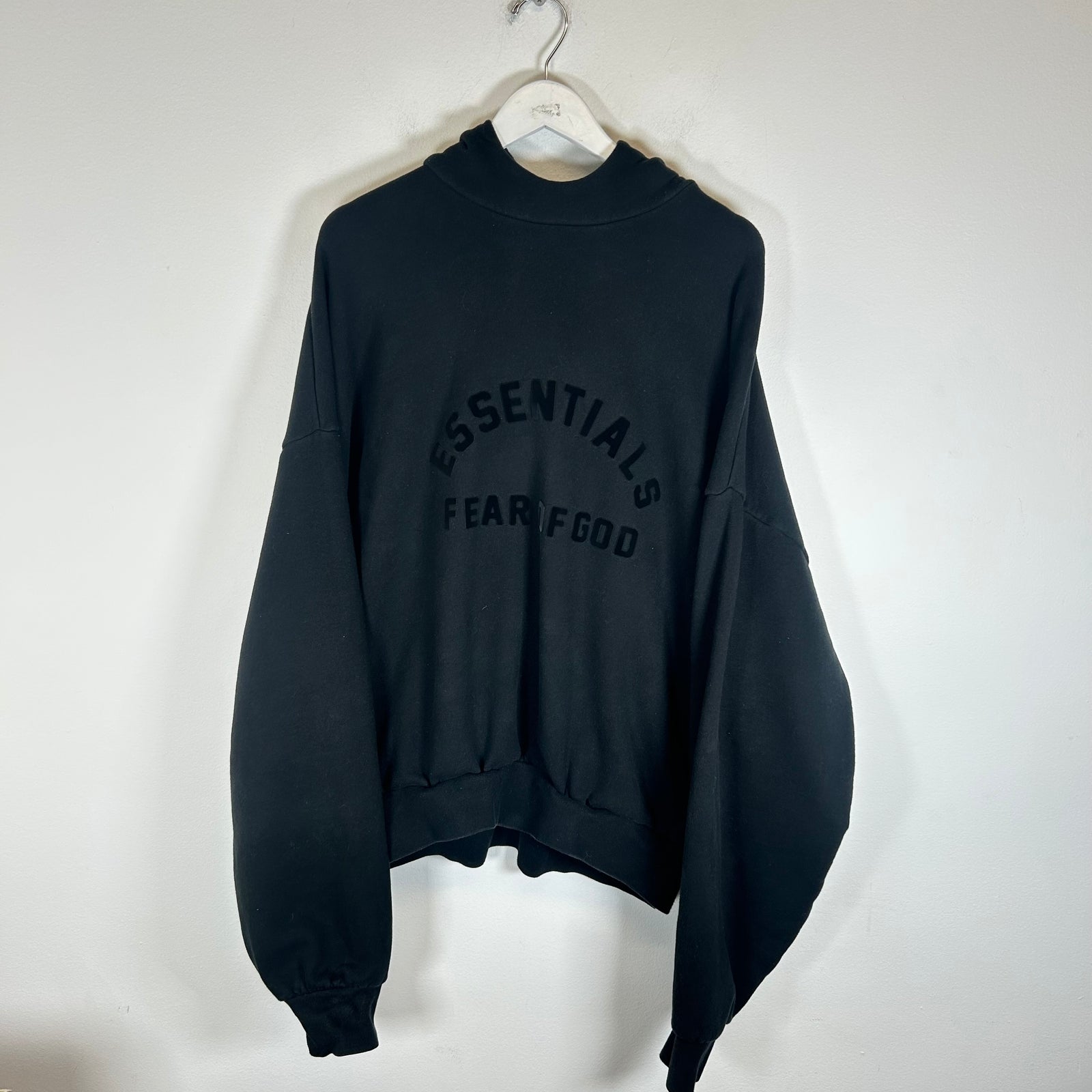 Essentials FOG Black Logo Hoodie Size XL