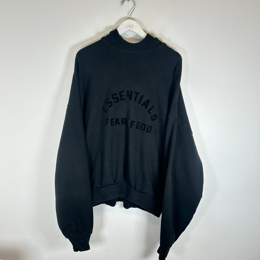 Essentials FOG Black Logo Hoodie Size XL