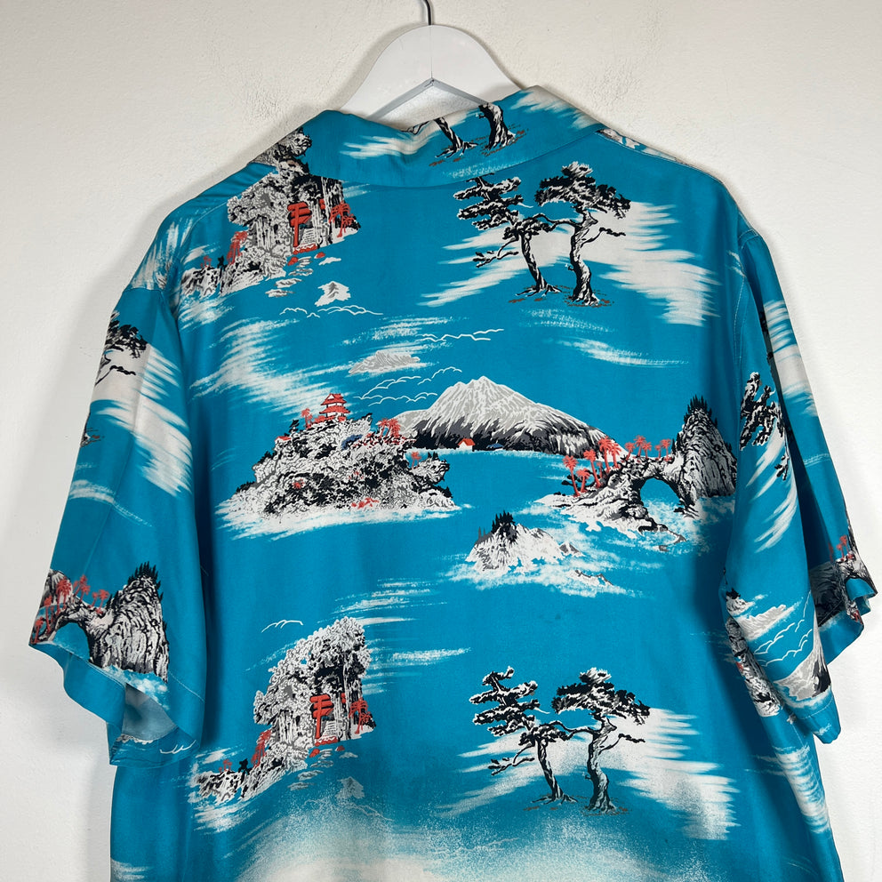 Amiri Blue Hawaiian Button-Up Shirt Size XXL