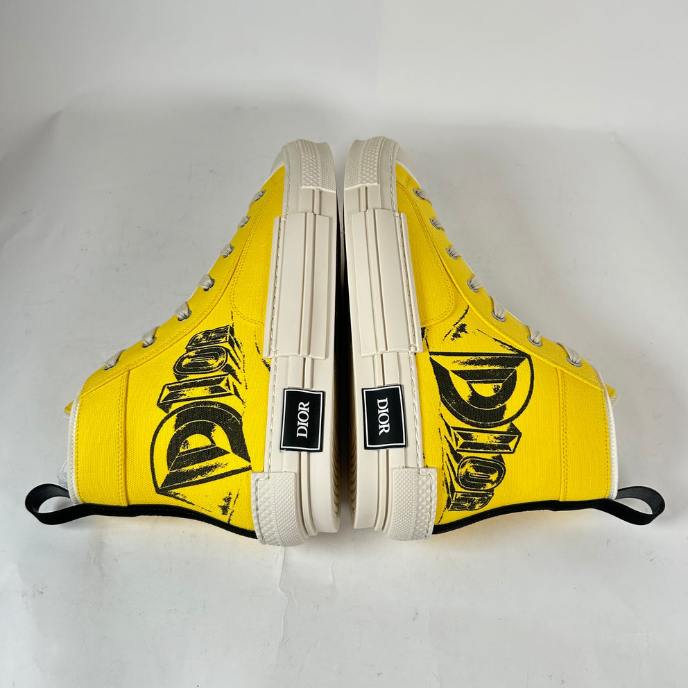 Dior B23 Yellow 'AsteroDior' High-Top Sneaker Size 43