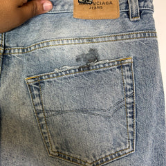 Balenciaga FW22 Lost Tape Flared Denim Jeans