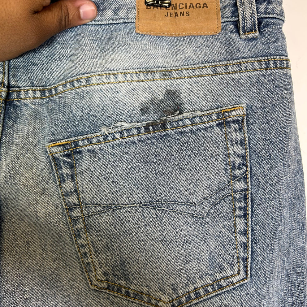 Balenciaga FW22 Lost Tape Flared Denim Jeans