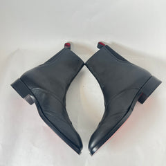 Christian Louboutin Black Boabi Leather Chelsea Boot Size 42
