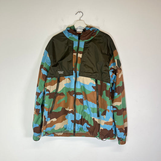 Moncler Multicolor Camo Kounde Giubbotto Jacket Size 5