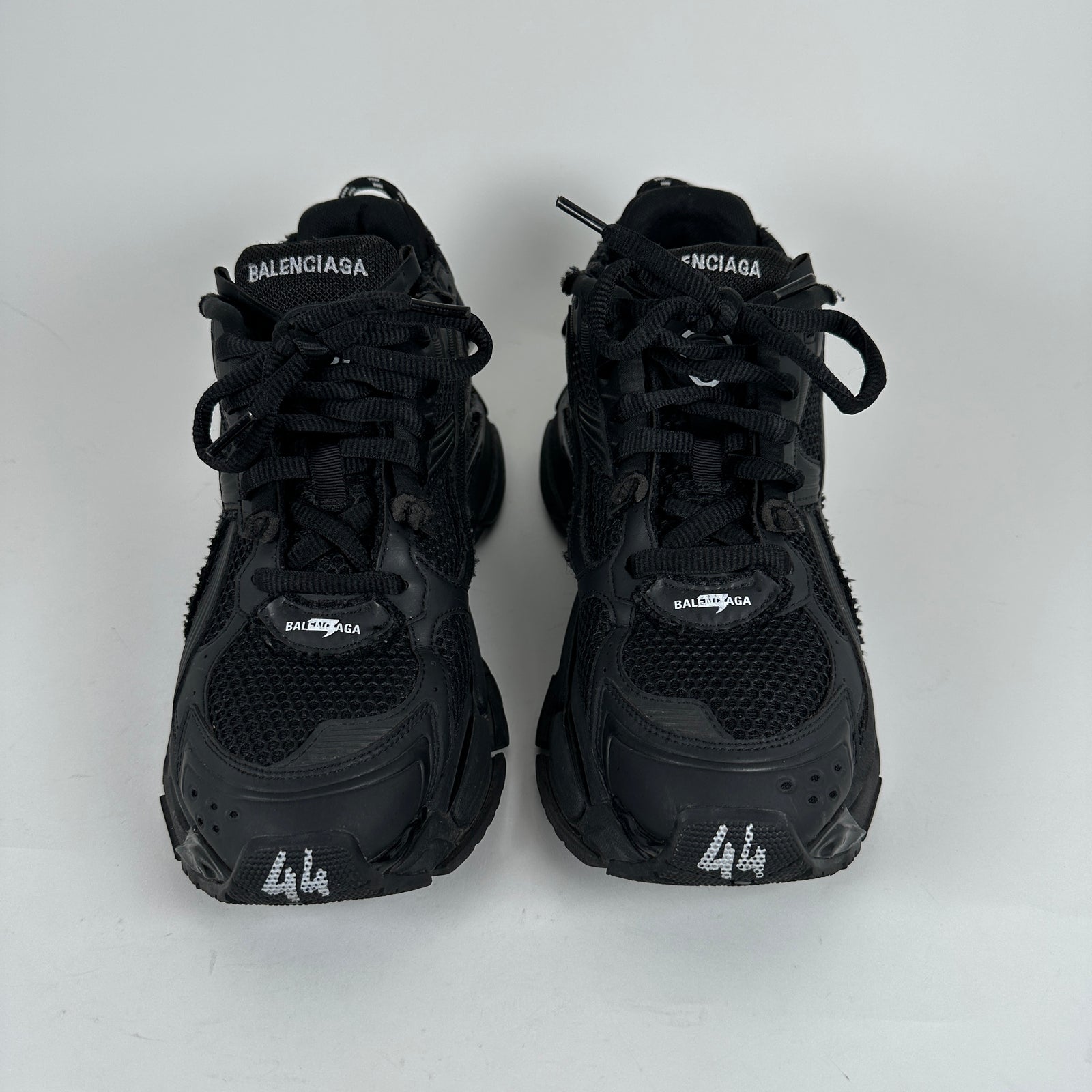 Balenciaga Triple Black Matte Low-Top Runners Size 44