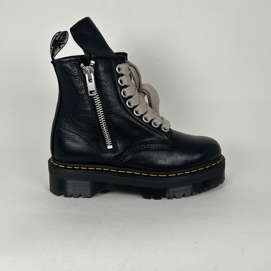 Rick Owens x Doc Martens Jumbo Lace Quad Sole Black Boot Size 9.5
