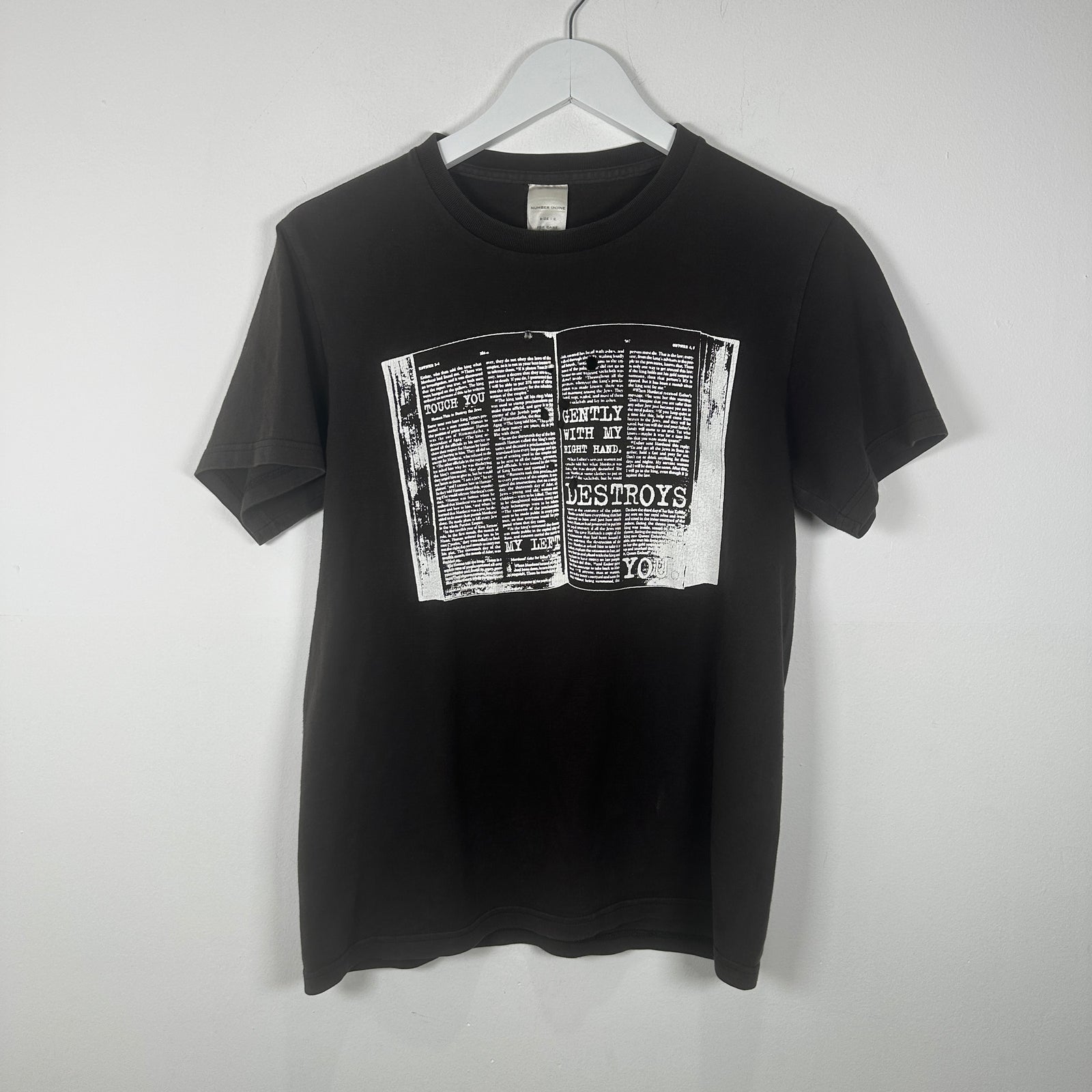 Number (N)ine SS01 'Bible' Graphic T-Shirt Size 2