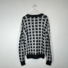 Marni Checkered Mohair Cardigan Sweater Size M