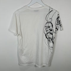 Alexander Mcqueen Smoke Skulls White T-Shirt Size S