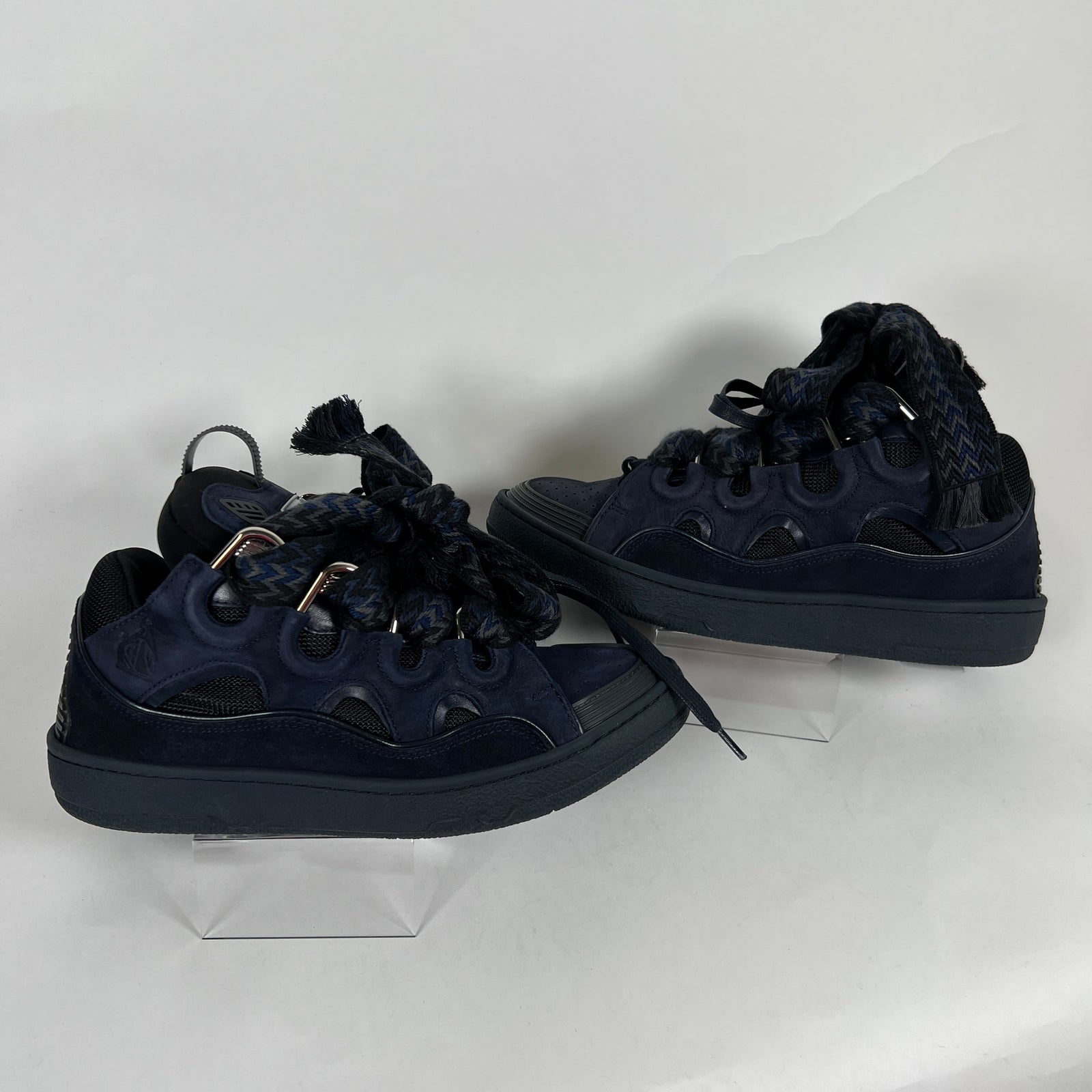 Lanvin Navy Curb Sneakers Sz 40